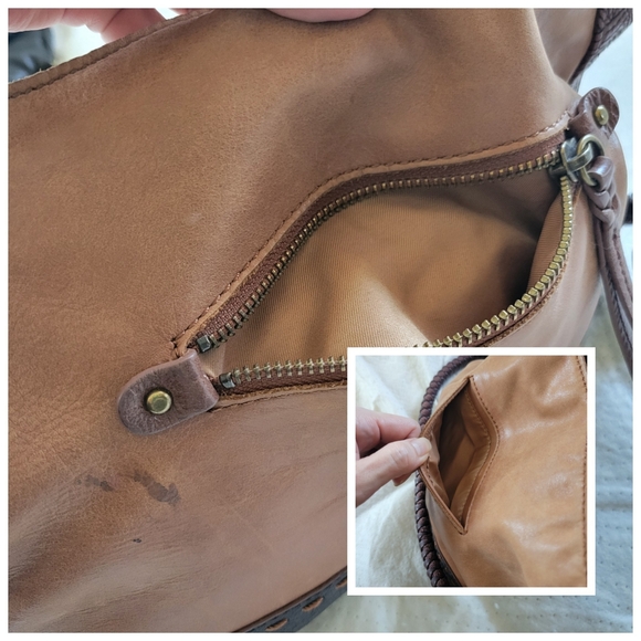 The Sak | Cute Brown Leather Braided Strap Shoulder Bag (OS) - Picture 11 of 16